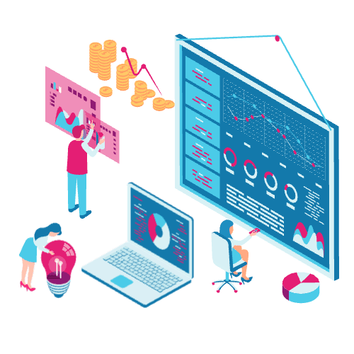 Illustration of business analytics and insights